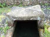 Mompesson's well. Money was purified here during the time of the plague.