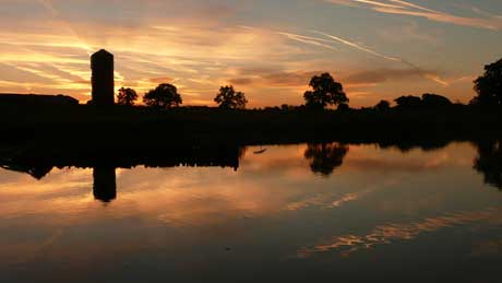 Sunset at Whatcroft Flash, Trent & Mersey Canal, Cheshire