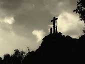 The hillside crucifix at Mount St. Bernard's Abbey, Leicestershire