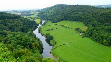 The River Wye, from Symonds Yat Rock - Herefordshire (OS Grid Ref. SO565160 Nearest Post Code GL16 7NZ)