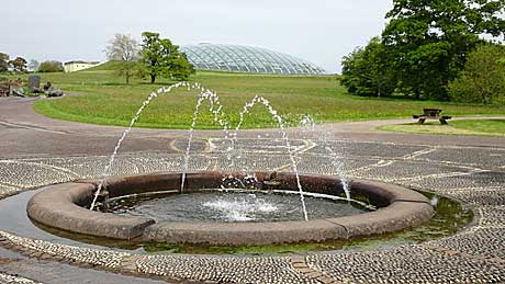 The National Botanic Garden of Wales - the Great Glasshouse and fountain